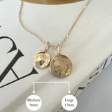 Waved Disc Imprint Pendant