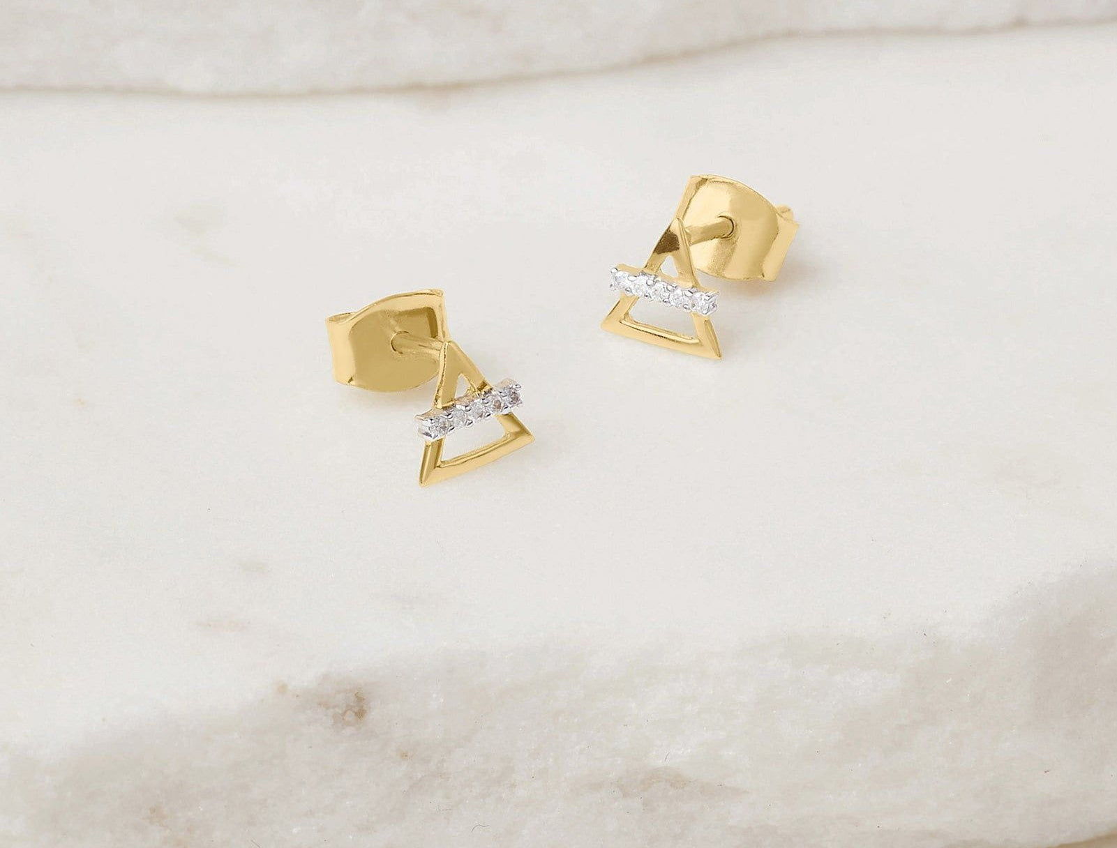 Picture of Luna Rae Solid 9k Gold Air Element Studs