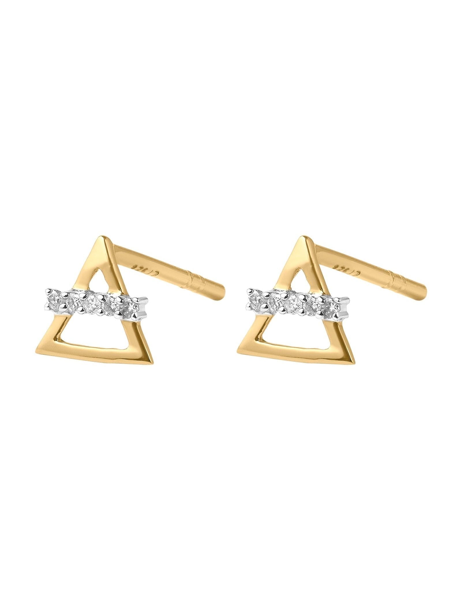 Picture of Luna Rae Solid 9k Gold Air Element Studs