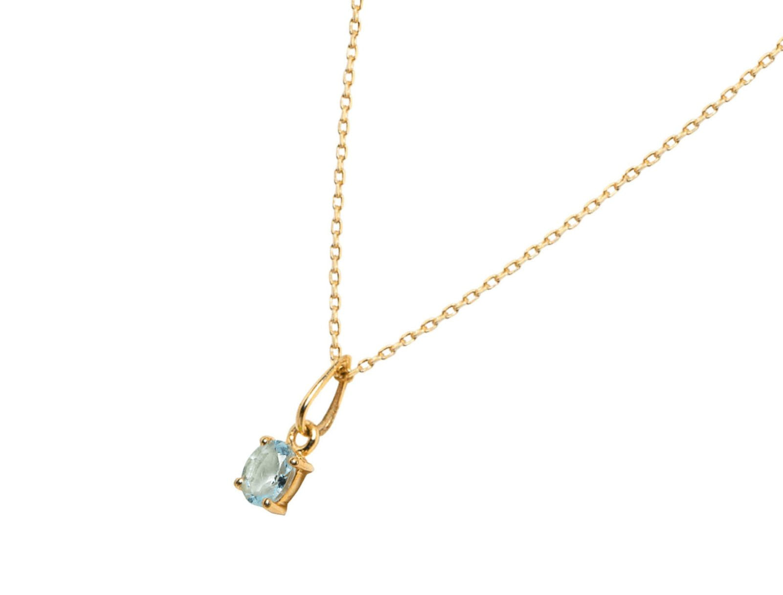 Picture of Luna Rae Solid 9k Gold Aquamarine Necklace