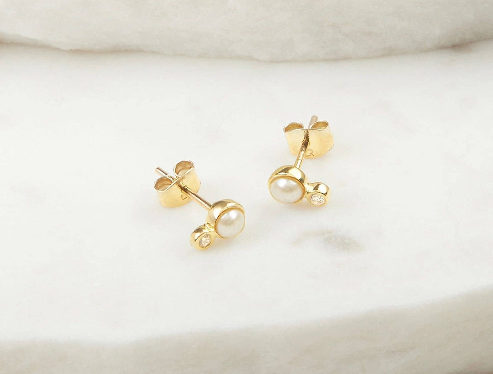 Picture of Luna Rae Solid 9k Gold Dara Studs