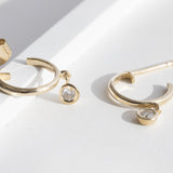 Picture of Luna Rae Solid 9k Gold Diamond Sky Hoops