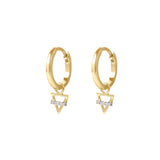 Picture of Luna Rae Solid 9k Gold Earth Element Hoops