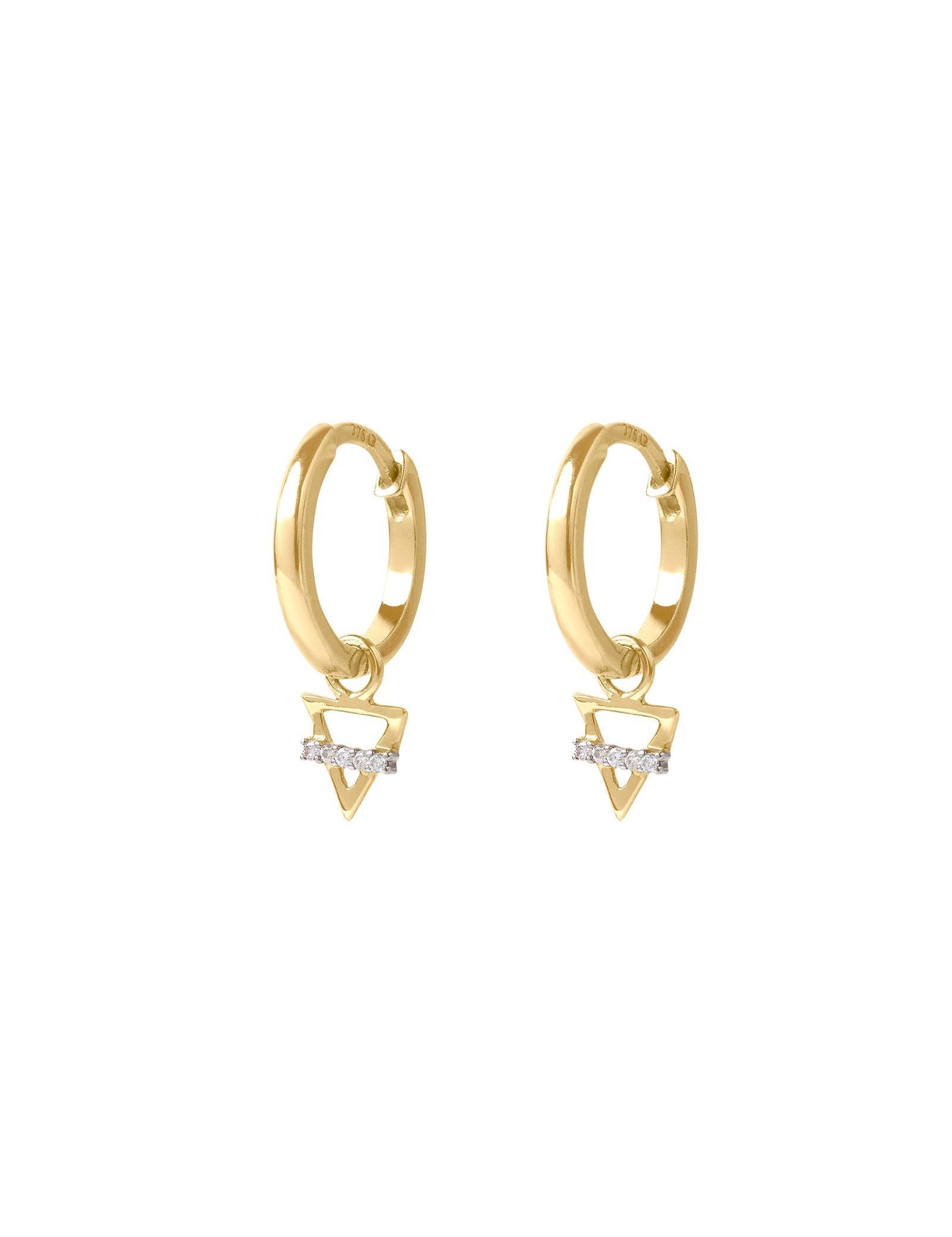 Picture of Luna Rae Solid 9k Gold Earth Element Hoops