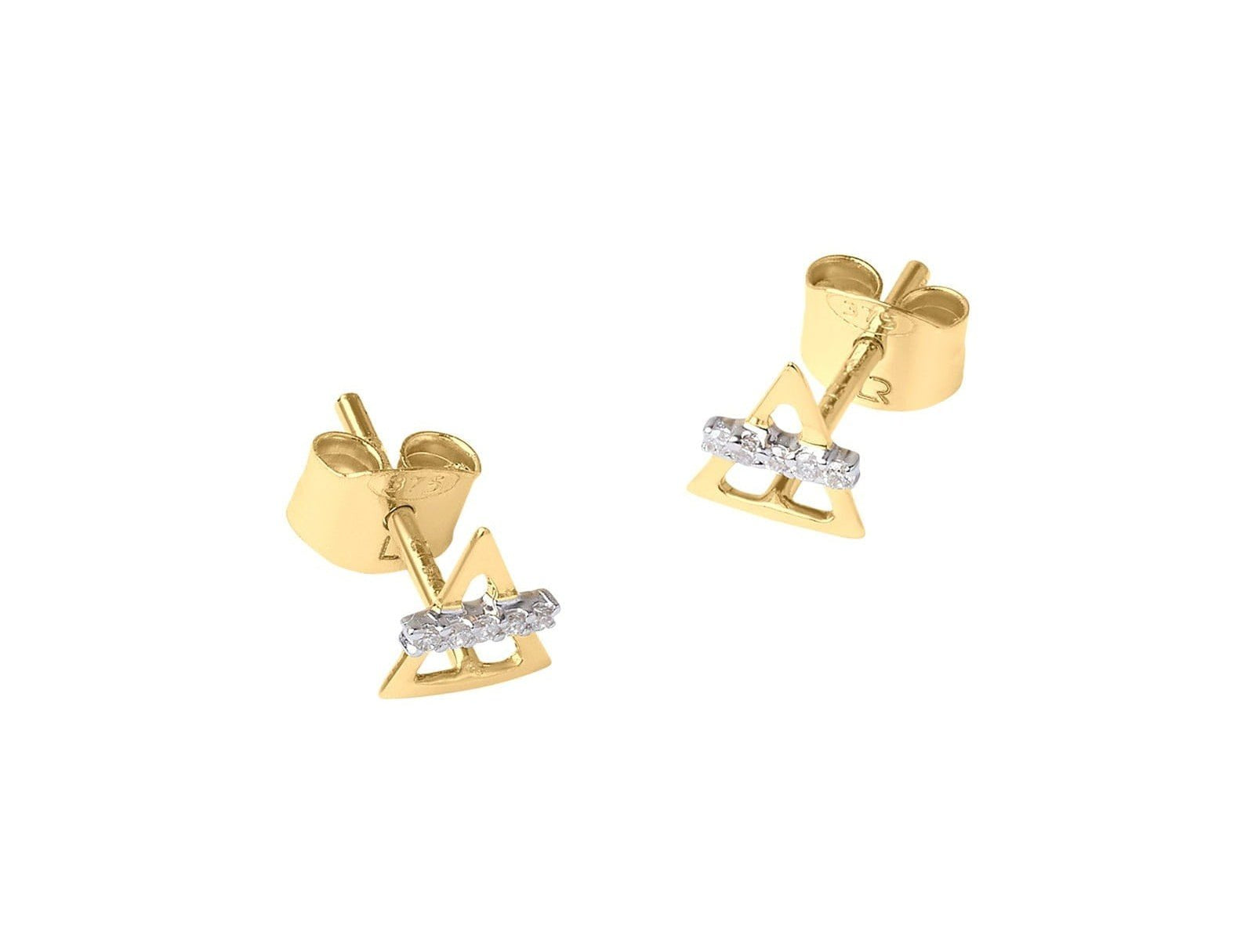 Picture of Luna Rae Solid 9k Gold Earth Element Studs