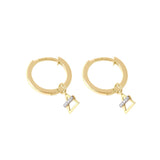 Picture of Luna Rae Solid 9k Gold Air Element Hoops