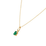 Picture of Luna Rae Solid 9k Gold Emerald Necklace