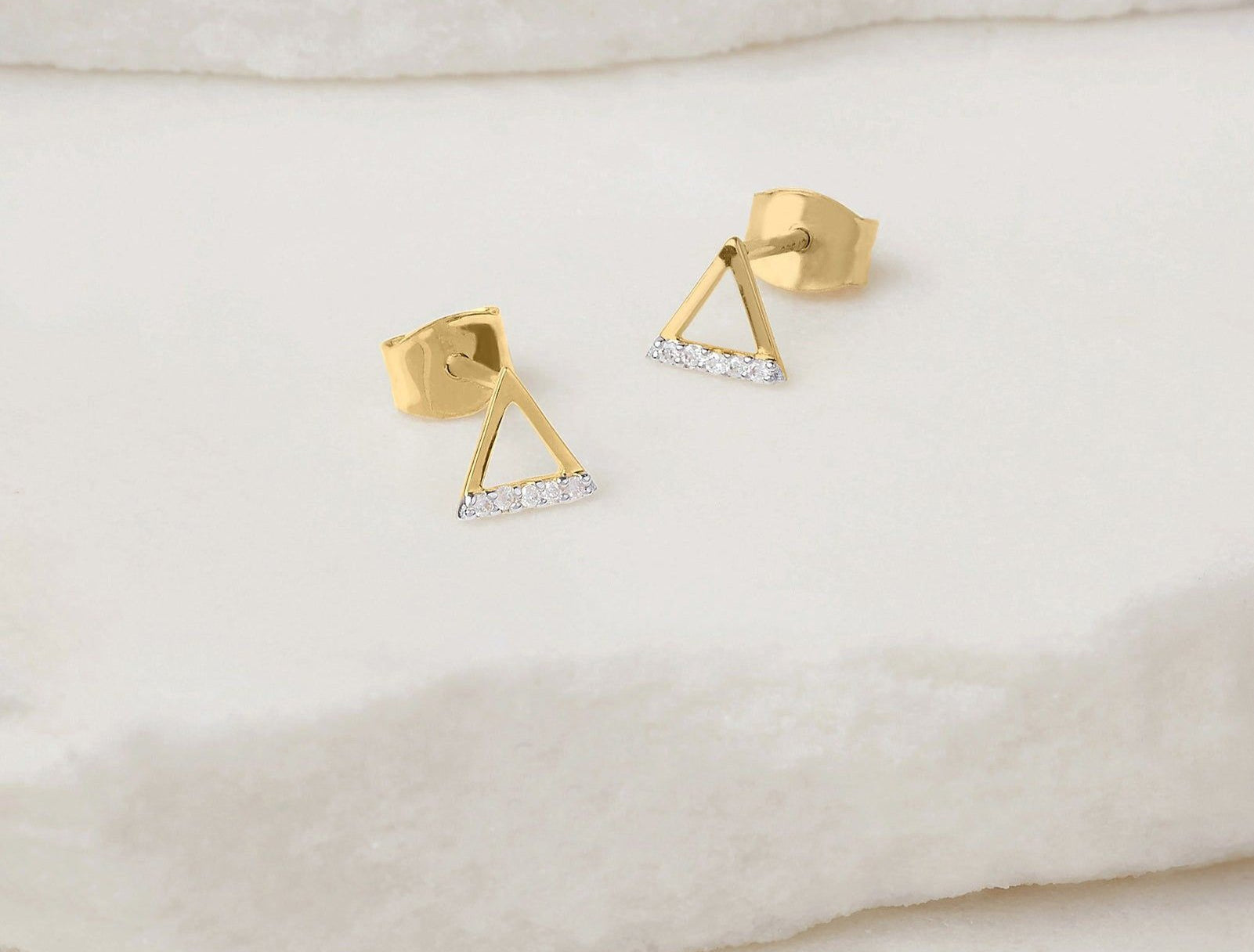 Picture of Luna Rae Solid 9k Gold Fire Element Studs