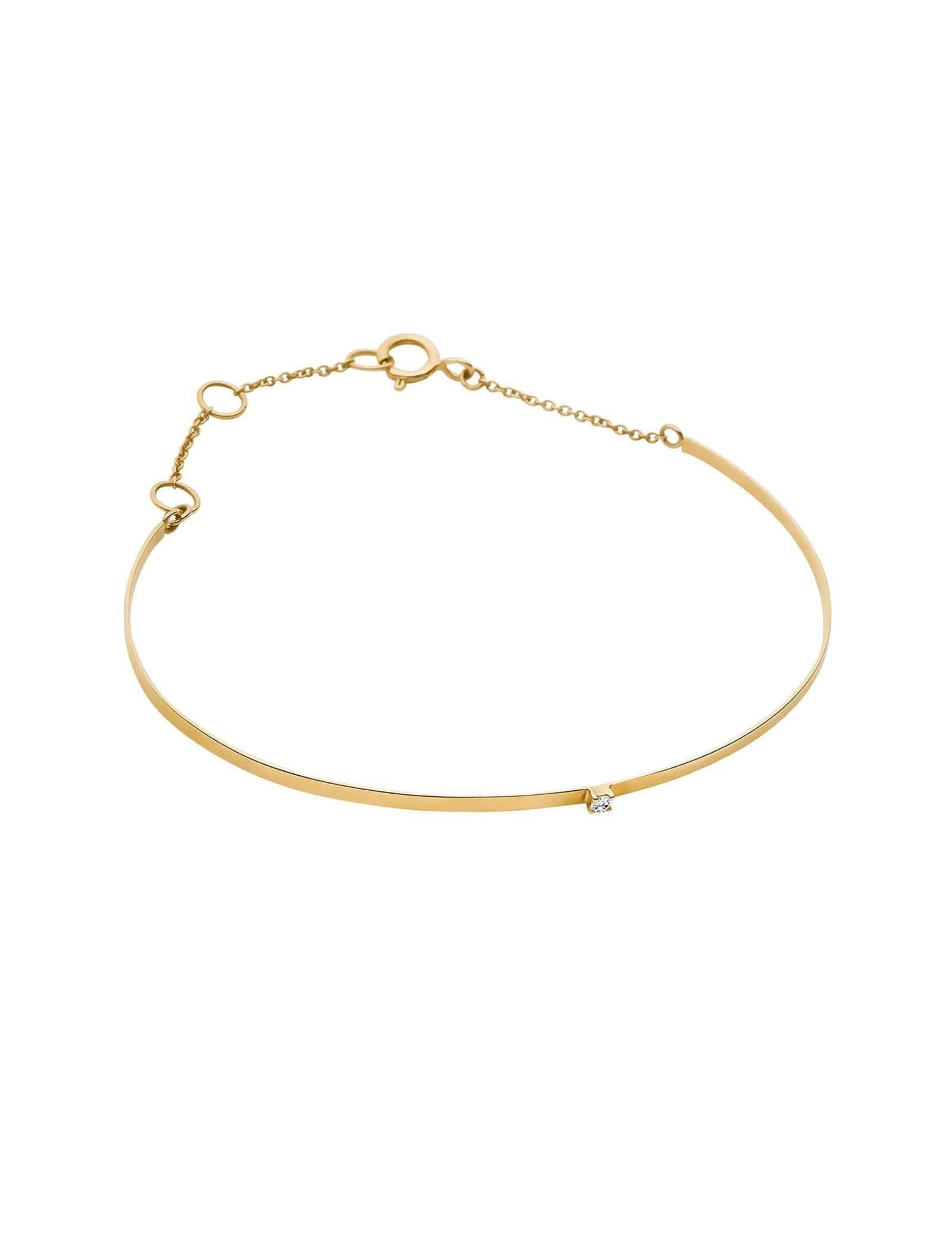 Picture of Luna Rae Solid 9k Gold Horizon Bangle