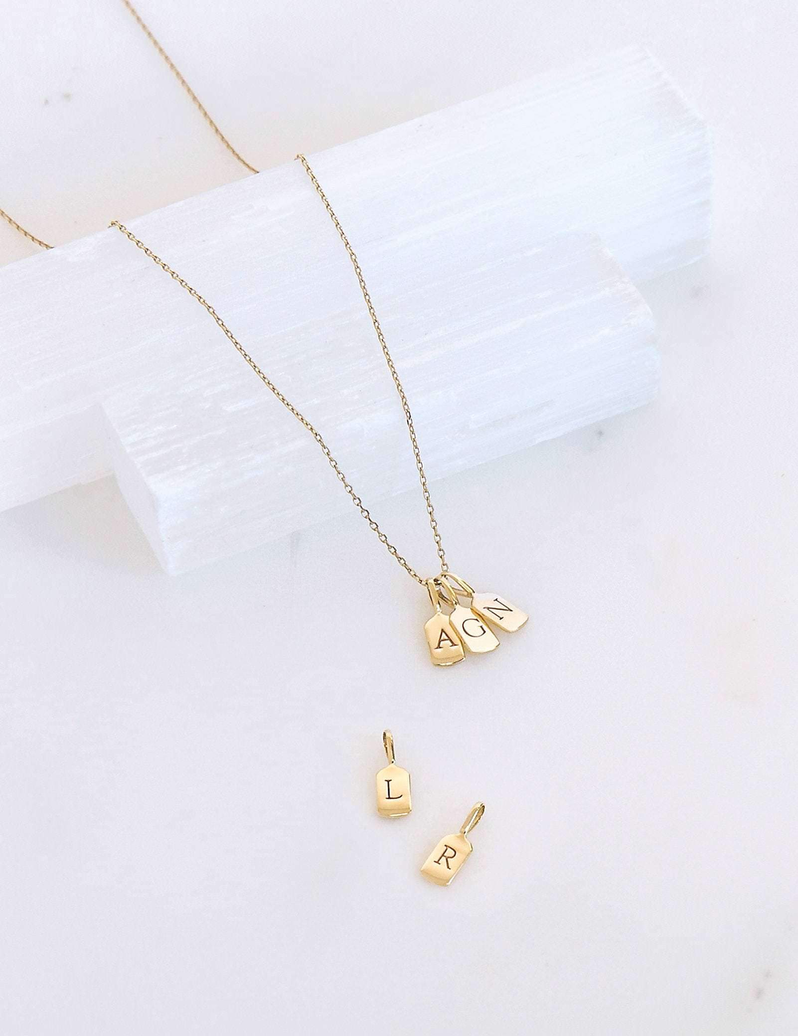 Picture of Luna Rae Yellow Gold Letter L