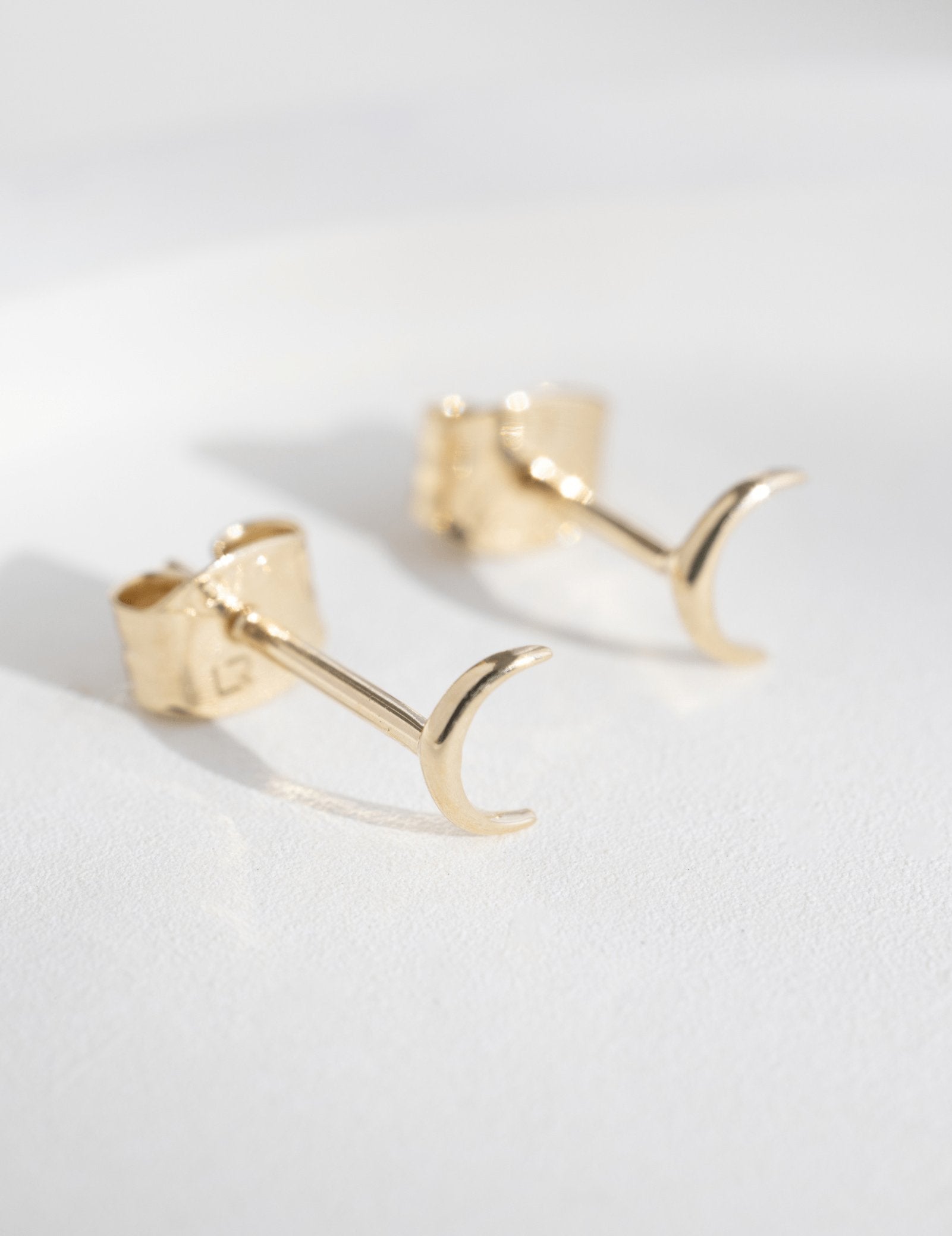 Picture of Luna Rae Solid 9k Gold Moon Studs