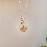 Multi Stacked Flat Disc Necklace