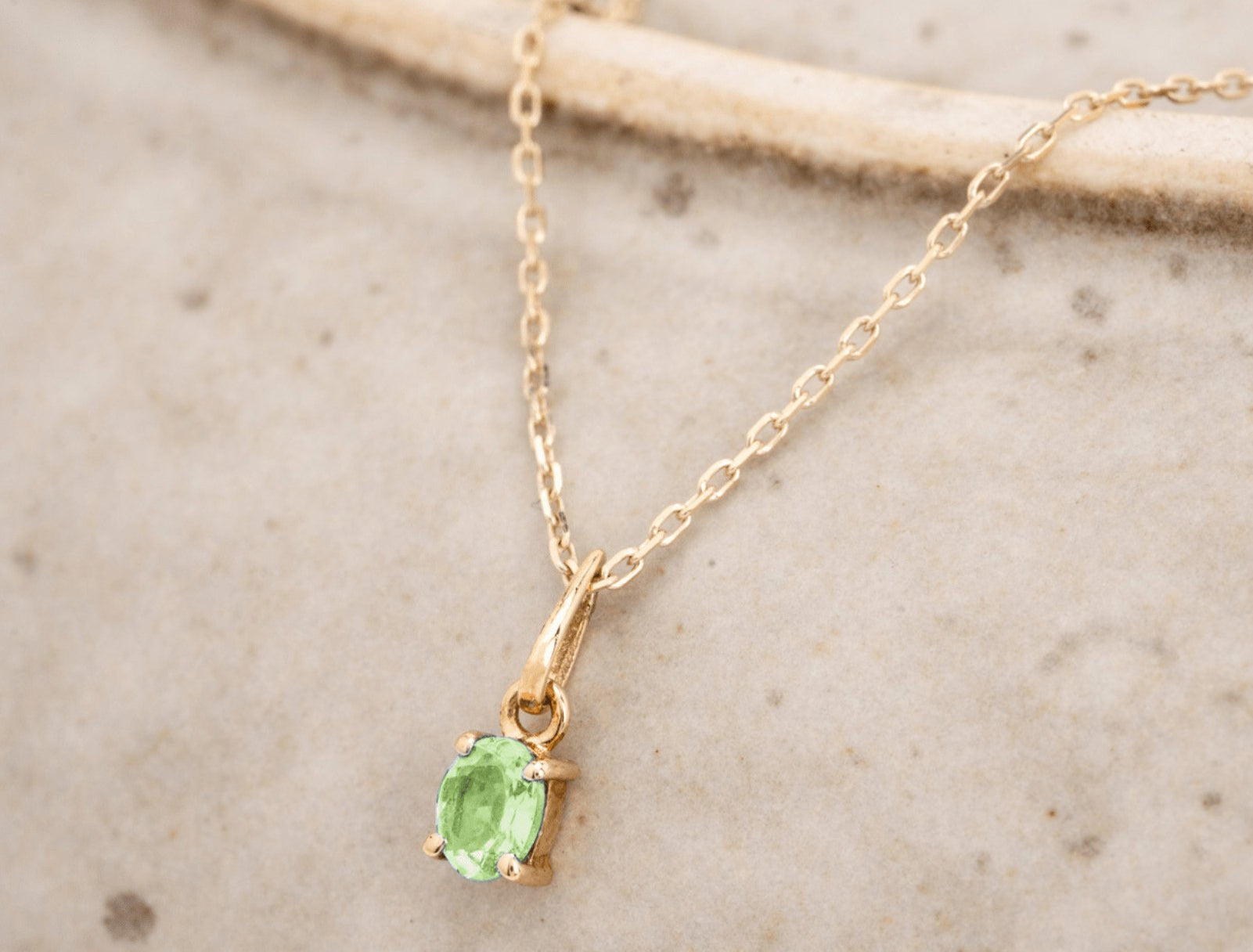 Picture of Luna Rae Solid 9k Gold Peridot Necklace