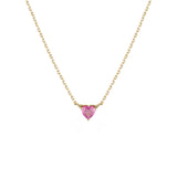 Pink Heart Sapphire Necklace