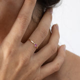 Pink Sapphire Heart Ring
