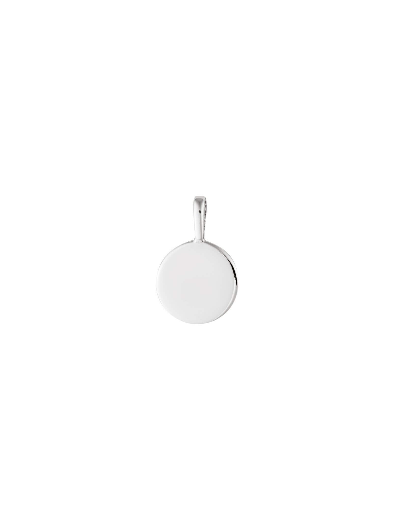 Silver Flat Disc Imprint Pendant
