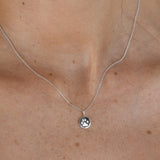 Silver Flat Disc Imprint Pendant