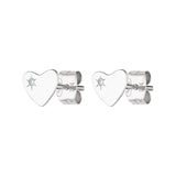 Silver Sweetheart Studs