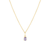 Picture of Luna Rae Solid 9k Gold Tazanite Necklace