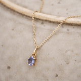 Picture of Luna Rae Solid 9k Gold Tazanite Necklace