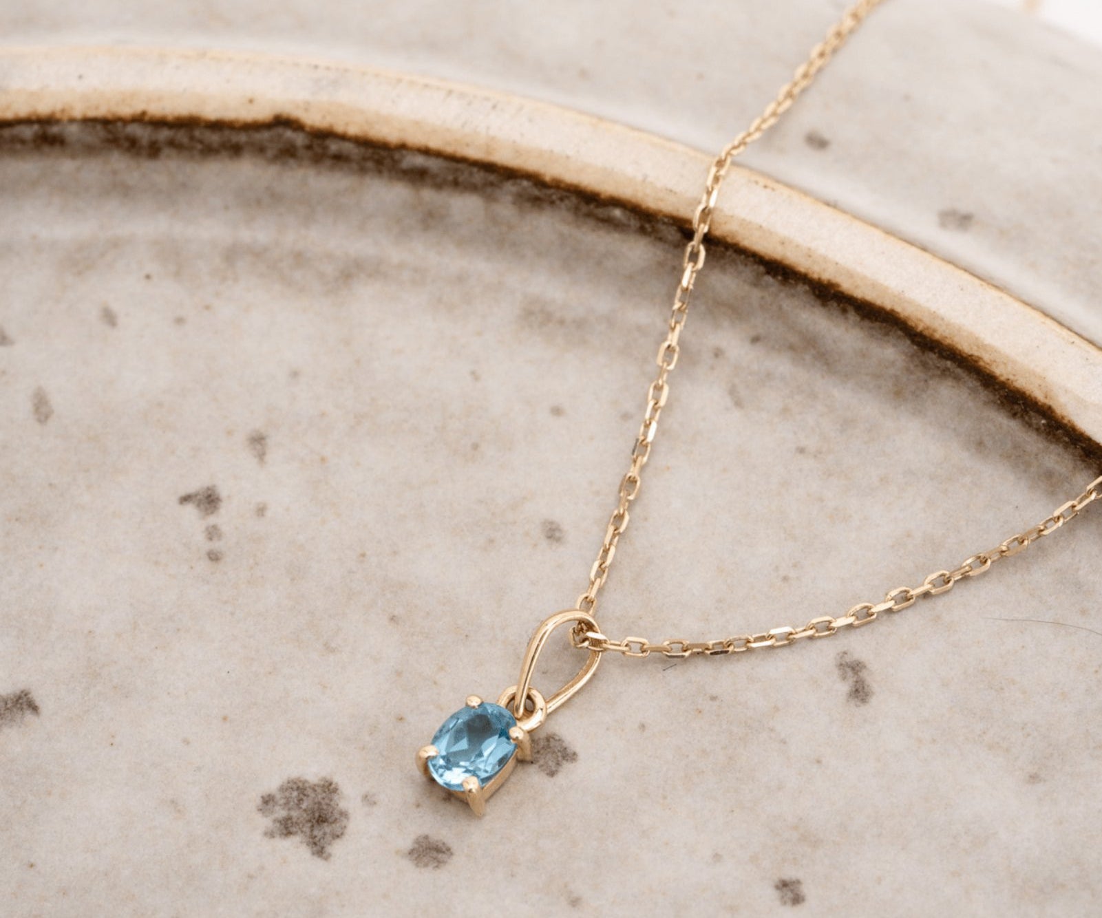 Picture of Luna Rae Solid 9k Gold Topaz Necklace